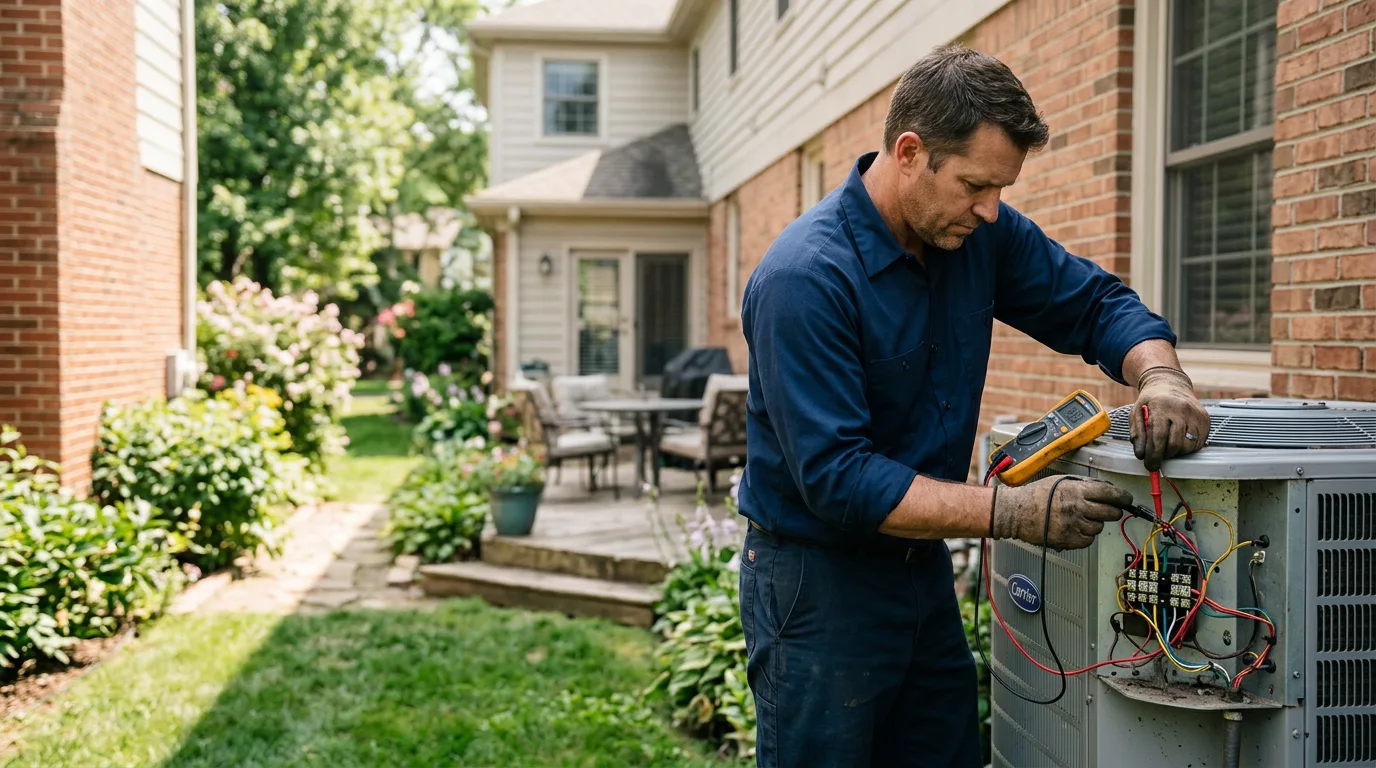 HVAC technician working near Rochester, KY